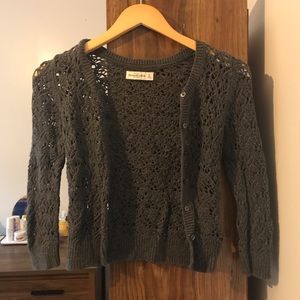 Abercrombie & Fitch Knit Lace Cardigan